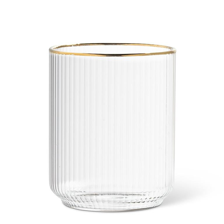 Tight Vertical Optic Tumbler with Gold Rim