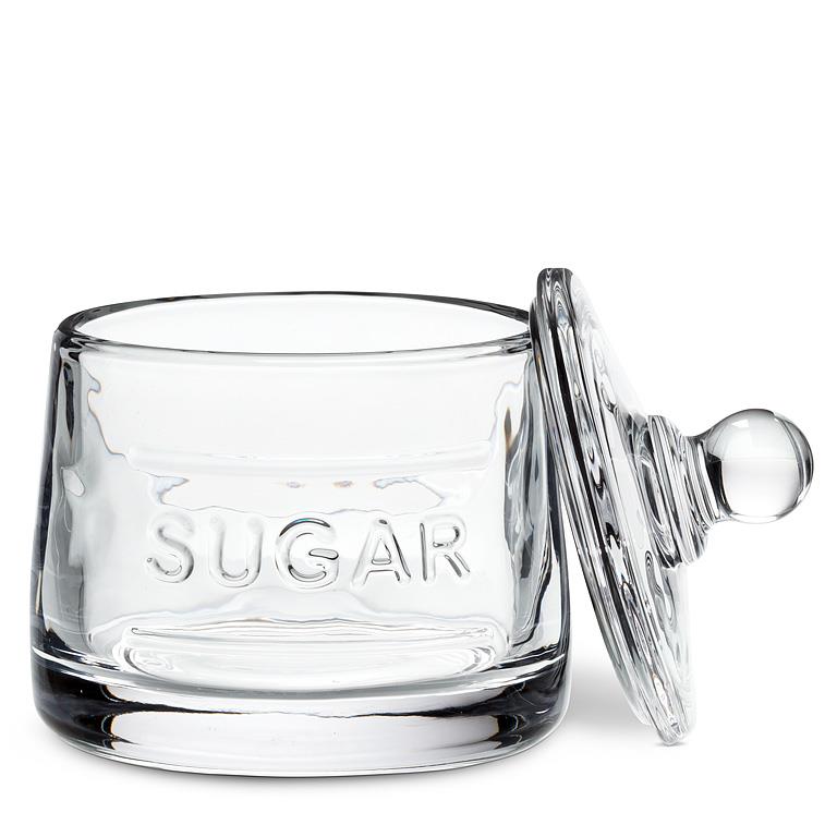 Classic Text Sugar Pot With Lid