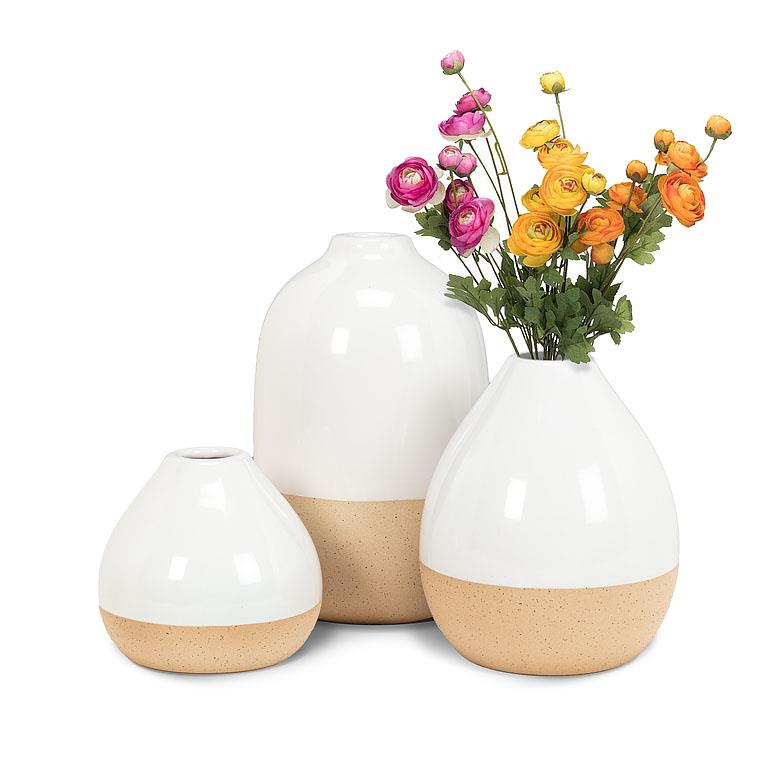 White & Nature Shiny & Matte Bud Vase