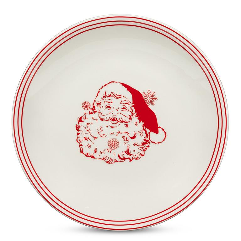 Vintage Santa Bone China Cake Plate
