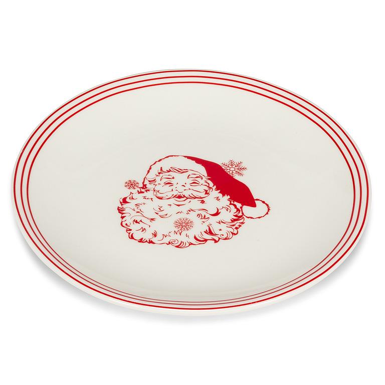 Vintage Santa Bone China Cake Plate