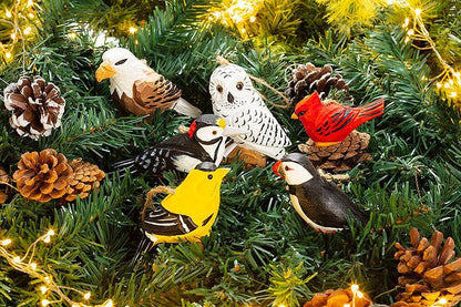 Carved Cardinal on Branch Ornament