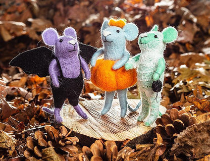 Mice in Halloween Costumes Ornament