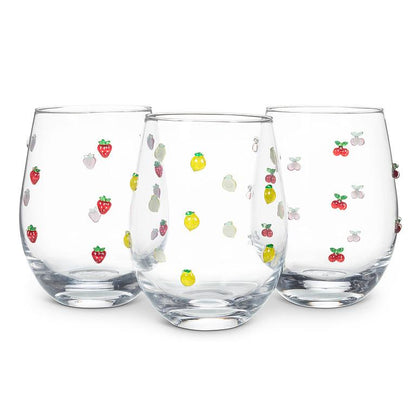 Fruit Stemless Wine Glass