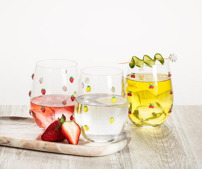 Fruit Stemless Wine Glass