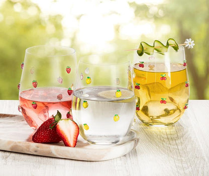 Fruit Stemless Wine Glass