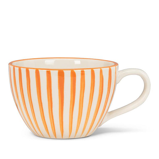 Cabana Stripe Wide Mug Orange