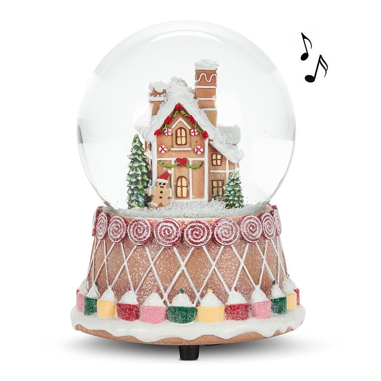 Gingerbread Musical Snow Globe