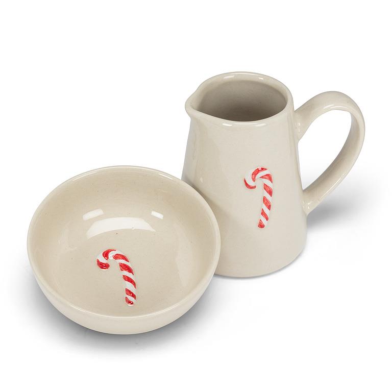 Candy Cane Stoneware Mini Bowl