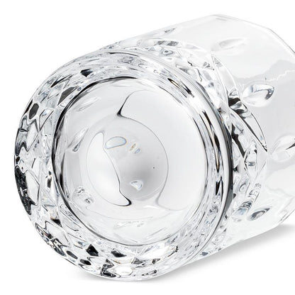 Cross Cut Spinning Tumbler Glass