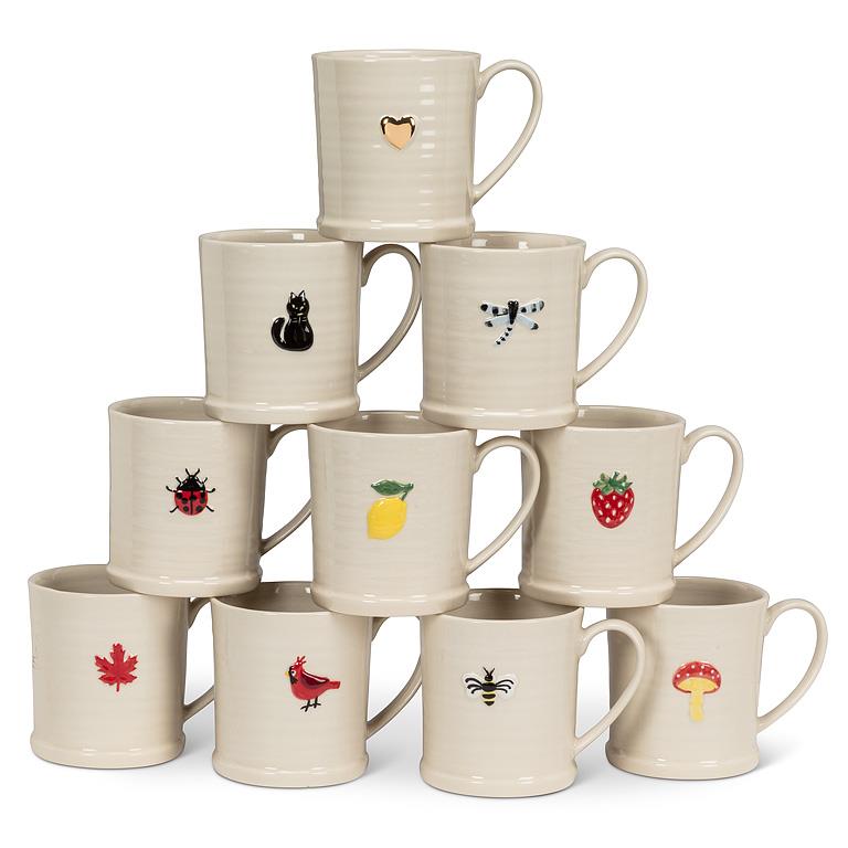 Maple Leaf On Rimmed Mug