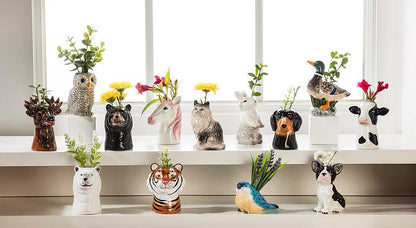 Sitting French Bulldog Bud Vase