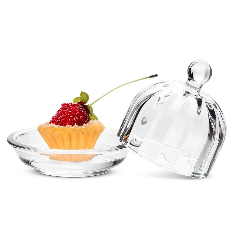 Small Optic Round Dish With Lid