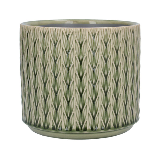 Green Staghorn Ceramic Mini Pot