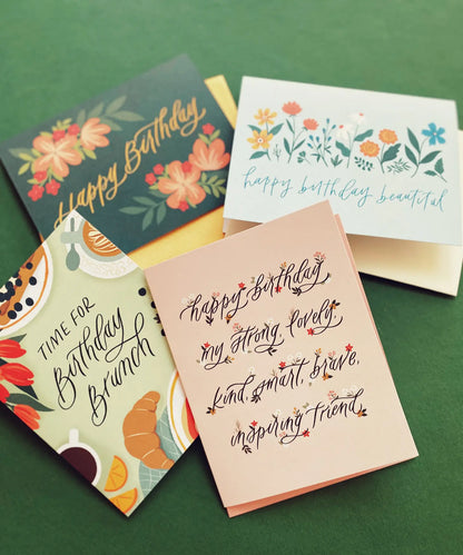 Happy Birthday Floral Card