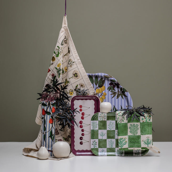 Organic Cotton Tea Towel Wildflowers