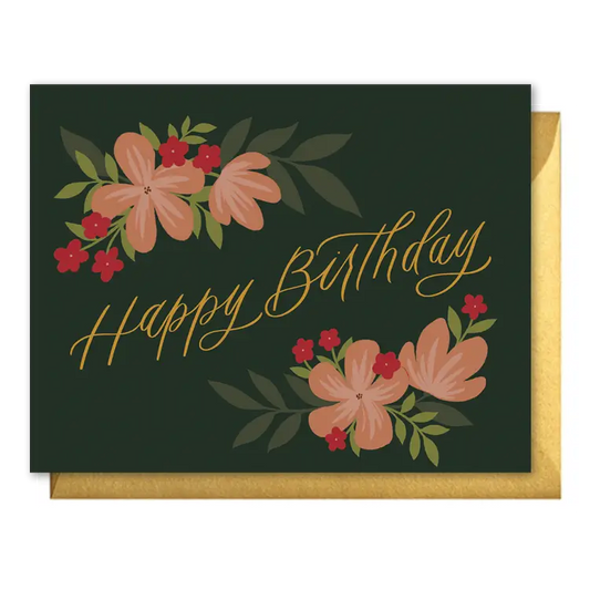 Happy Birthday Floral Card