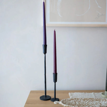 Taper Candles - Pair Purple