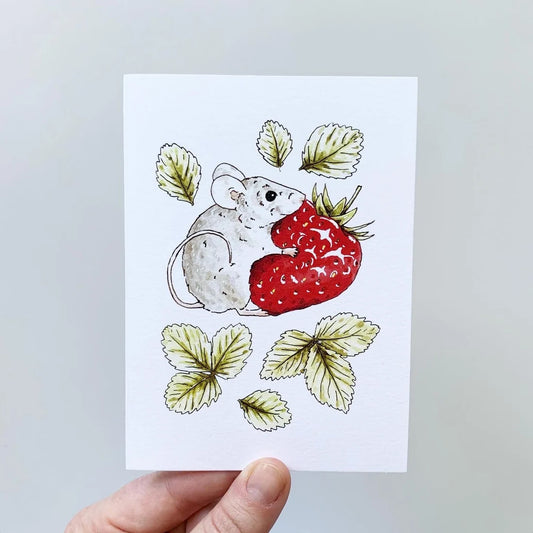 Strawberry Mouse Card