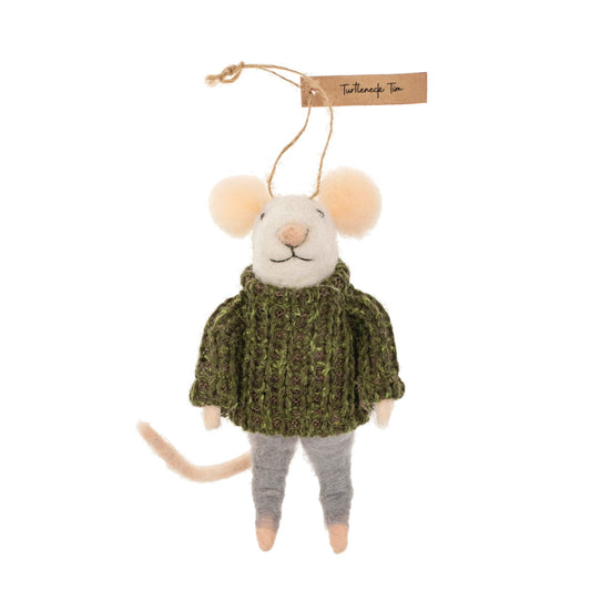 F67 - Turtleneck Tim Mouse Ornament