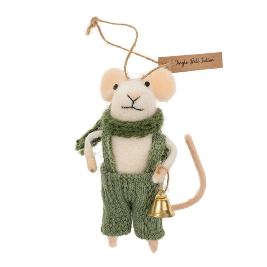 F126 - Jingle Bell Julian Mouse Ornament