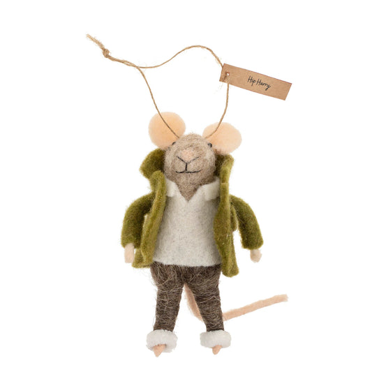 F58 - Hip Harry Mouse Ornament