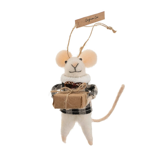 F74 - Gingham Gus Mouse Ornament