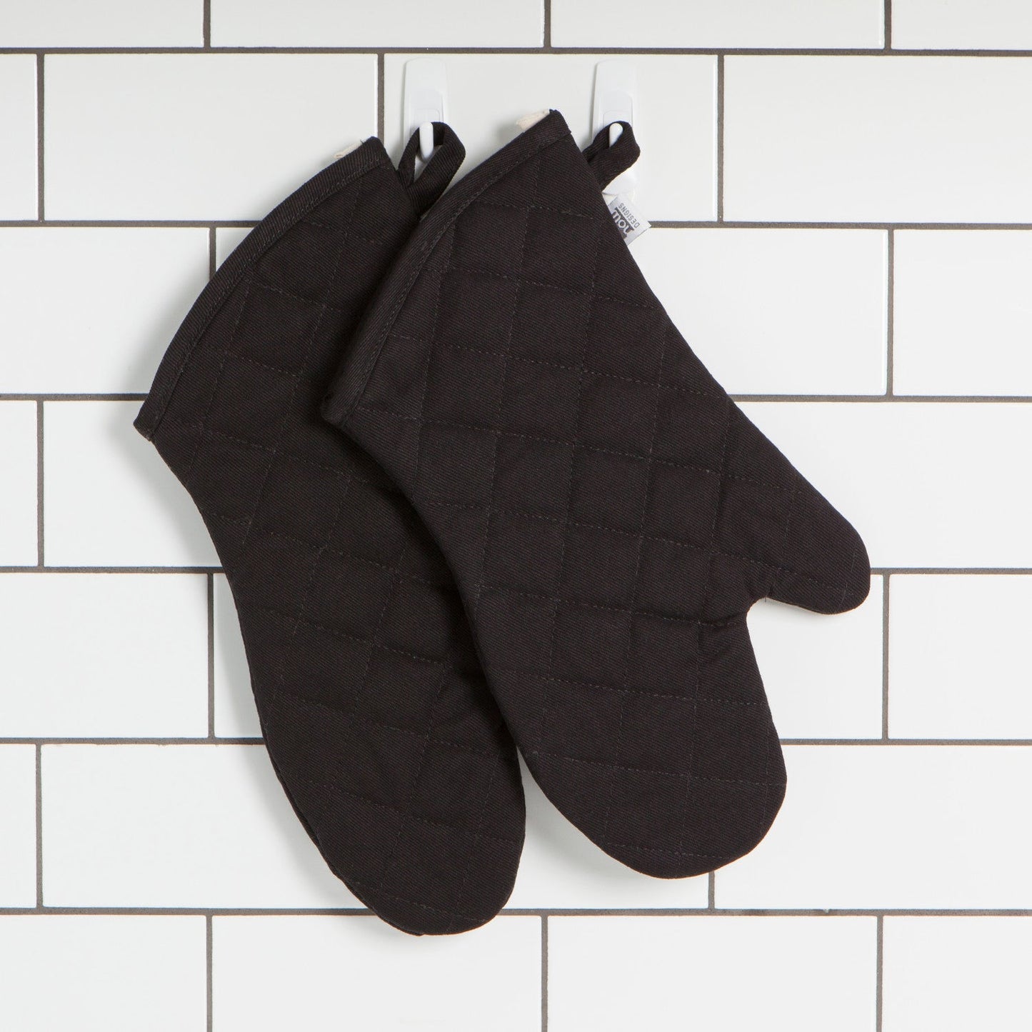 Superior Black Oven Mitt Set of 2
