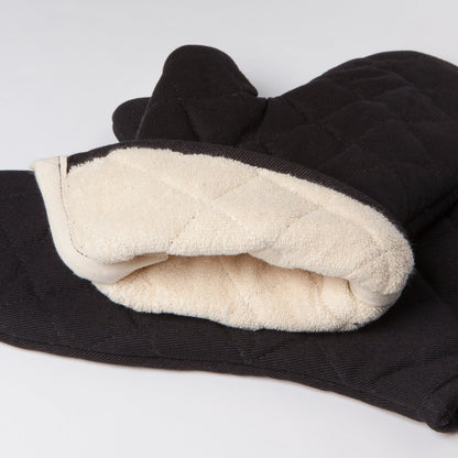 Superior Black Oven Mitt Set of 2