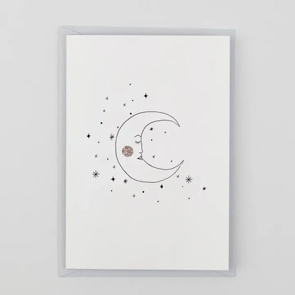 Moonface Hand Finished Card
