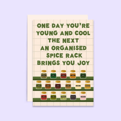 Organised Spice Rack Birthday Card