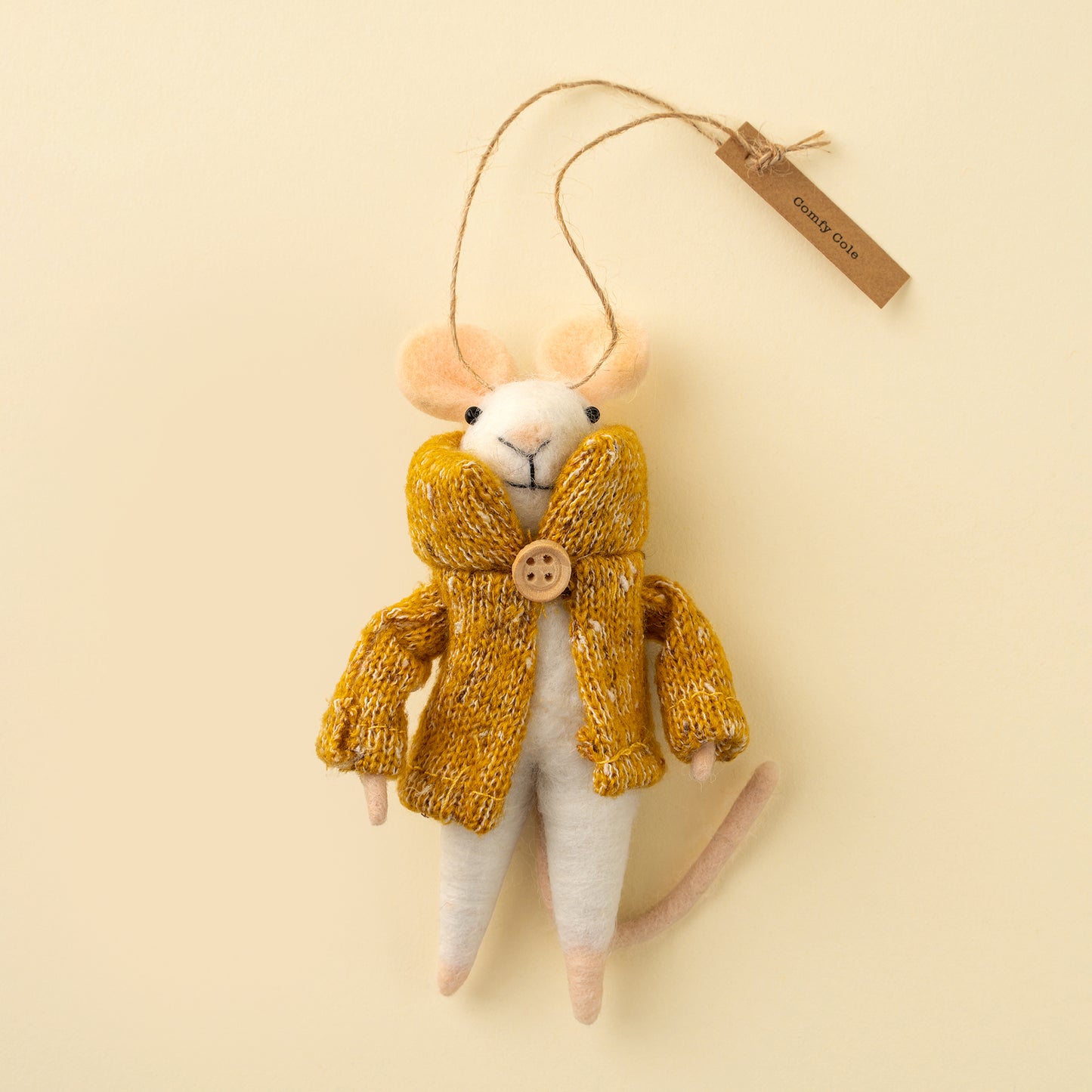 Comfy Cole Mouse Holiday Ornament