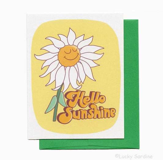 Hello Sunshine, Daisy Flower, Friendship Card