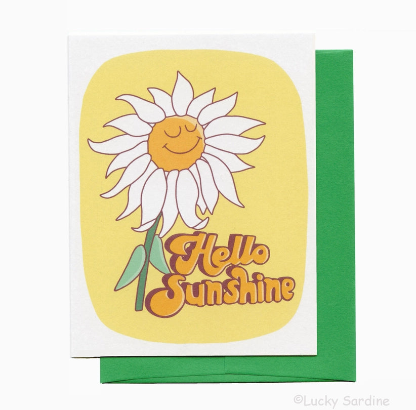 Hello Sunshine, Daisy Flower, Friendship Card