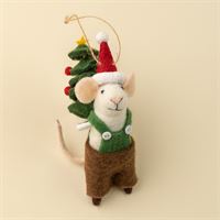Tree Toting Tom Mouse Holiday Ornament