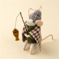 Ice Fishing Ivan Mouse Holiday Ornament