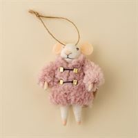 Cozy Clementine Mouse Holiday Ornament