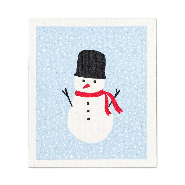 Swedish Dishcloths Set of 2 Square Hat Snowman