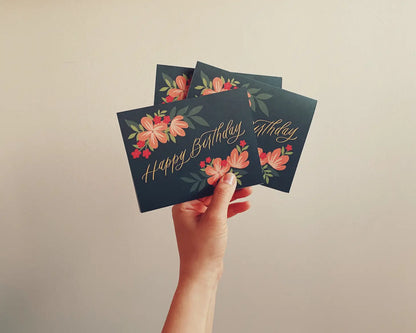 Happy Birthday Floral Card