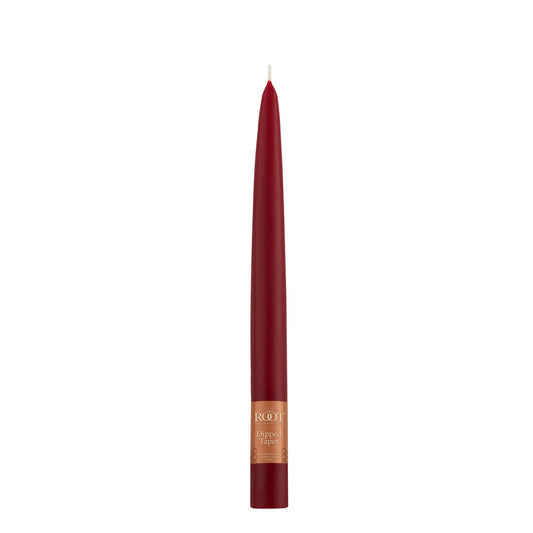 Taper Candle 9" X 7/8" Garnet