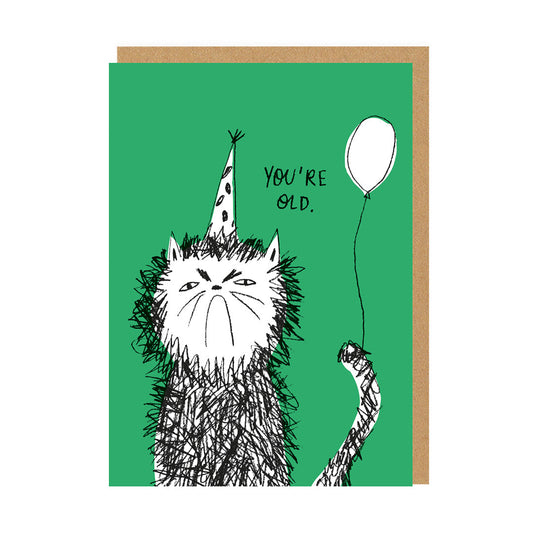 You're Old Cat Card