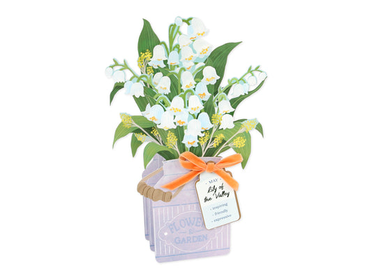 Pop-up Birthday Flower Month Card May Lily Of Valley