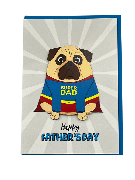 Tache Crafts Sup Dad Pug Card