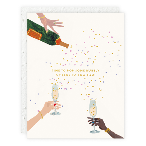 Pop Some Bubbly Wedding Card