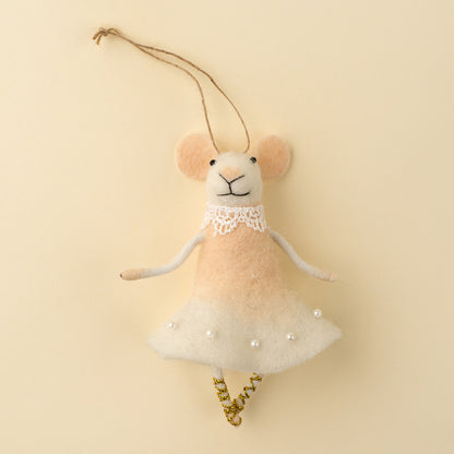 Ballerina Blossom Mouse Holiday Ornament