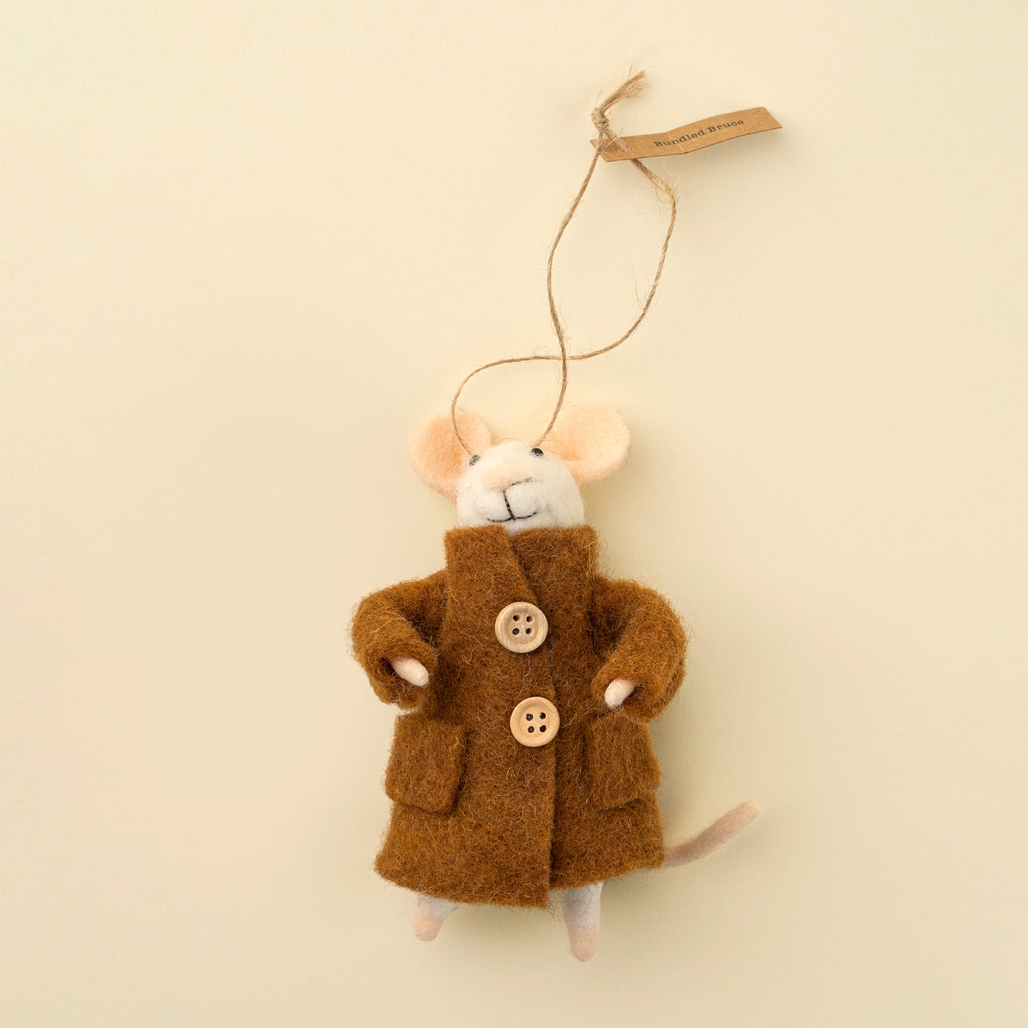 Bundled Bruce Mouse Holiday Ornament