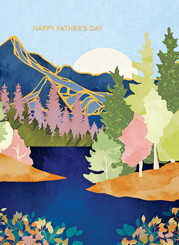 Summer Forest Lake Father's Day Card