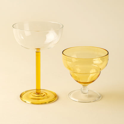 Celeste Coupe Glass Amber