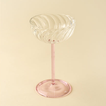Celeste Coupe Glass Pink