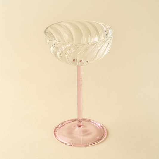 Celeste Coupe Glass Pink